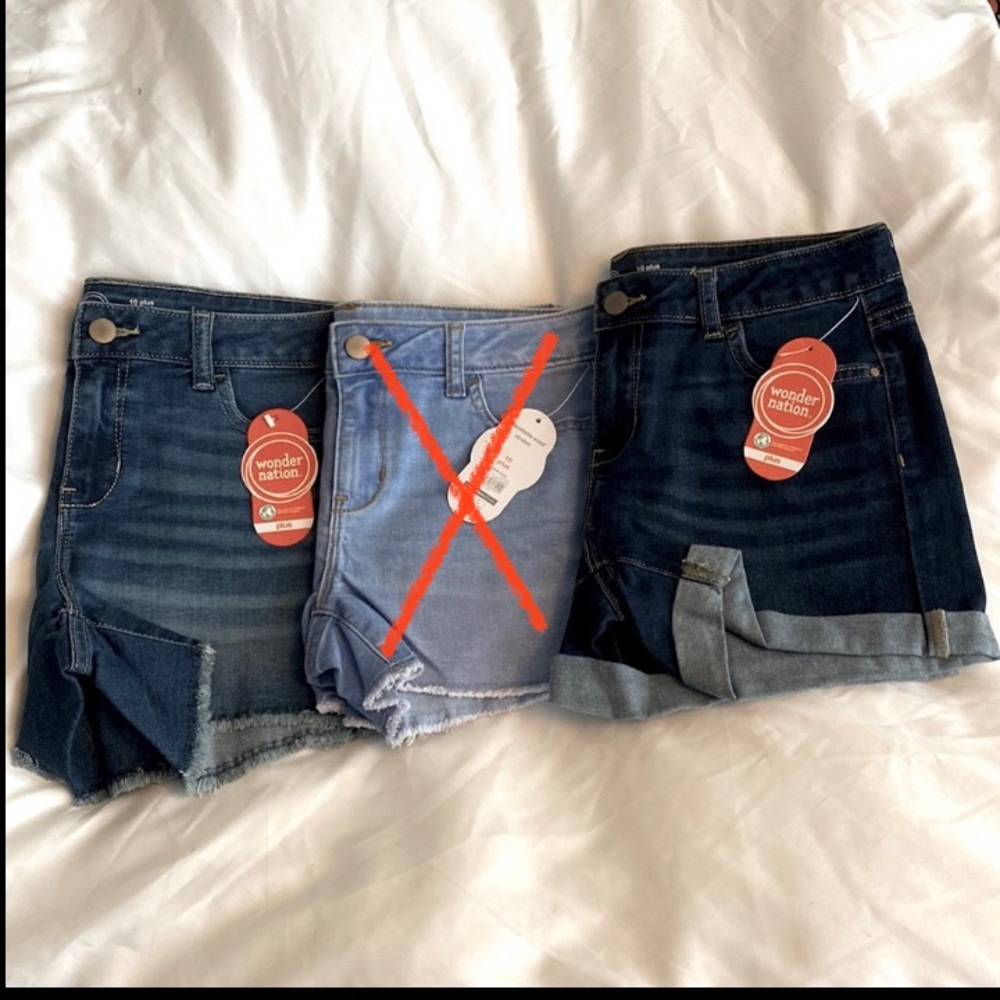 Girls size 10 plus jean short bundle NWT